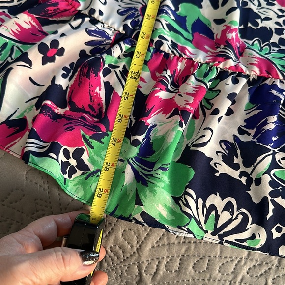 Pappagallo Spring Floral Peplum 3/4 Bell Sleeves Top size XL EUC - Picture 11 of 11